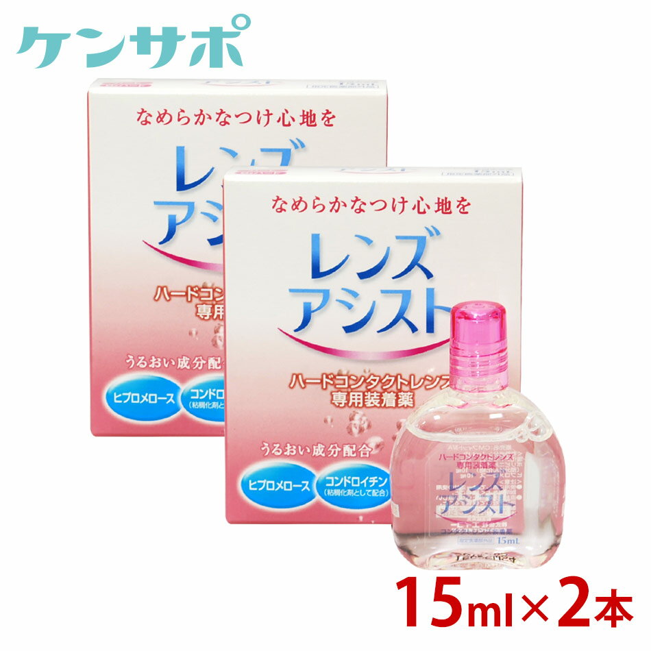 エイコー レンズアシスト 15ml×2本 ハードレンズ用 装着薬 うるおい コンドロイチン