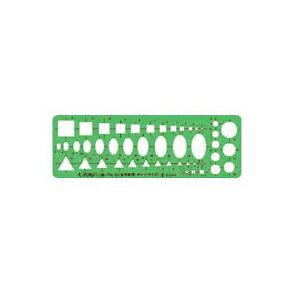 クラウン　テンプレート　　多形定規　サイズ：横180×縦60×厚1mm 【CR-TN531-G】