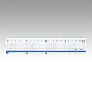 井上製作所　カッティングスケール　目盛：20cm　すべり止めゴム付き 【CT-020】
