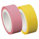 ヤマト メモックロールテープ 詰替用テープ(フィルム)(15mm幅・つめかえ パステルピンク×イエロー) 【RF-15H-6EN】