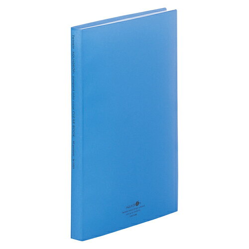 リヒトラブ AQUA DROPs クリヤーブック A4判タテ型 40ポケット（青） 【N-5001-8】