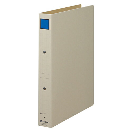 キングジム　保存ファイル　A4判タテ型　とじ厚30mm（グレー（パターン色：青）） 【4373アオ】