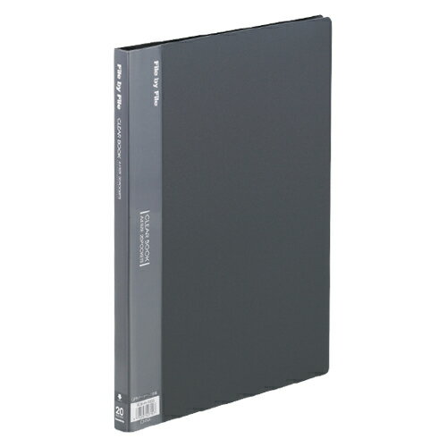 ビュートンジャパン　クリヤーブック　A4判タテ型（20ポケット）（ダークグレー） 【BCB-A4-20DG】