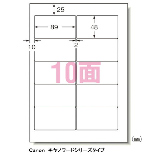 エーワン　パソコンプリンタ＆ワープロラベルシール〈プリンタ兼用〉　マット紙（A4判）　100枚入　規格：A4判10面 【28178】