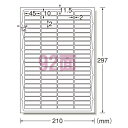 エーワン　ラベルシール〈プリンタ兼用〉　マット紙　10枚入　規格：A4判92面 【72292】