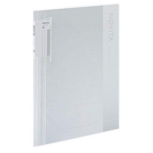 コクヨ　クリヤーブック〈ノビータ〉（固定式）　A4-S　ポケット枚数40枚　透明 【ラ-NV40T】