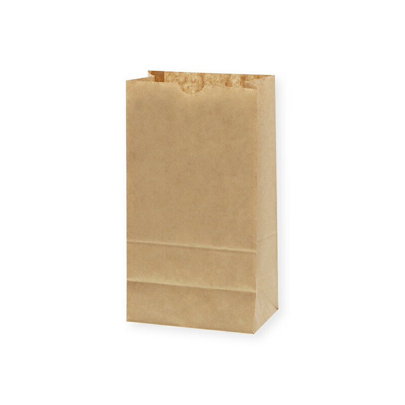 シモジマ　角底無地袋　No．4　未晒 【#4010400】