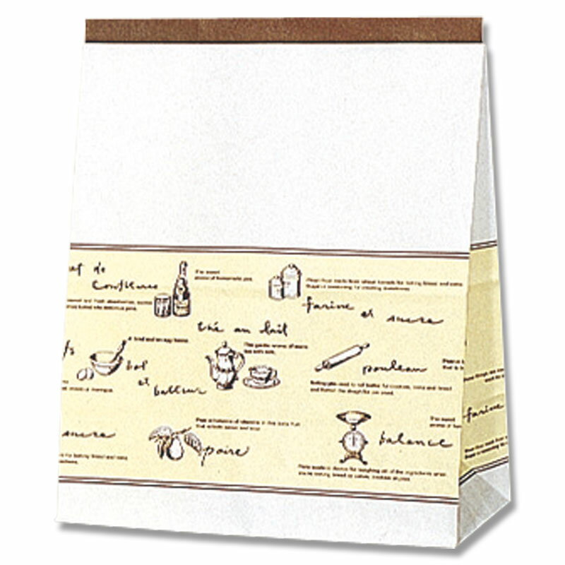 シモジマ　角底袋　　ケーキバッグ　大　ティータイム 【#4175300】