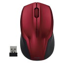 ナカバヤシ 無線静音3ボタン BlueLEDマウス レッド 【MUS-RKT125R】(2)