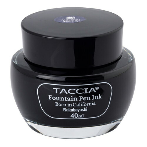 ナカバヤシ TACCIA【タッチア】 万年筆用インク(水性染料) すなおいろ・インク 40ml あおぐろ 【TFPI-WD40-10】