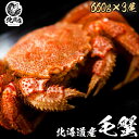 夏ギフト北海道 お中元北海道 夏限定ギフト 【北海道産毛蟹650g前後×3】最高ランクの堅蟹をボイルし急速冷凍!極上毛ガニ! 毛ガニ 650g前後 3尾セット ...