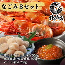 【なごみB】特大ボタンエビメス500g・北海道産帆立貝柱500g・いくら醤油250g セット ぼたんえび ボタンエビ えび 海老 帆立 ほたて 貝柱 いくら イ...