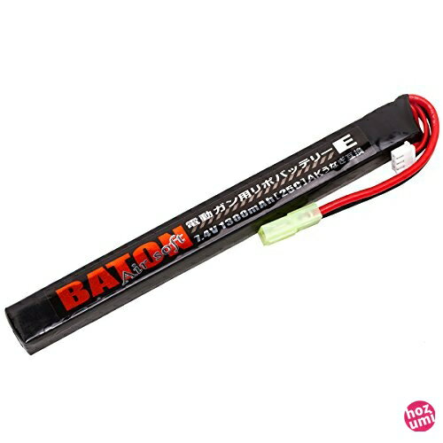 [ BATON ] 電動ガン用リポバッテリー 7.4v 1300mAh 40C-25C 【AK】 エアガン ライフル アサルトライフル M4 AK ハンドガン 電動ガン 電動エアガン 18歳以上 18禁 ターゲット スコープ トレーサー 充