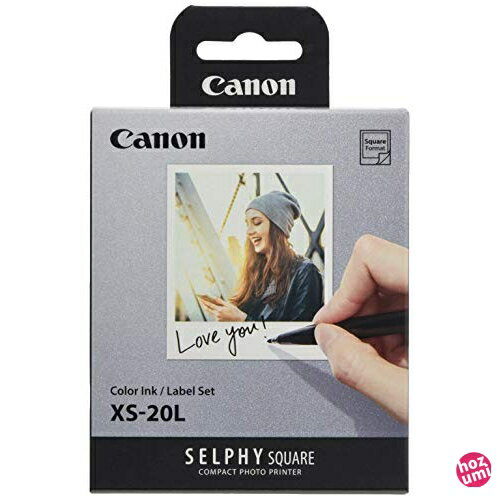 Canon SELPHY SQUARE QX10用カラーインク/ラベルセット XS-20L