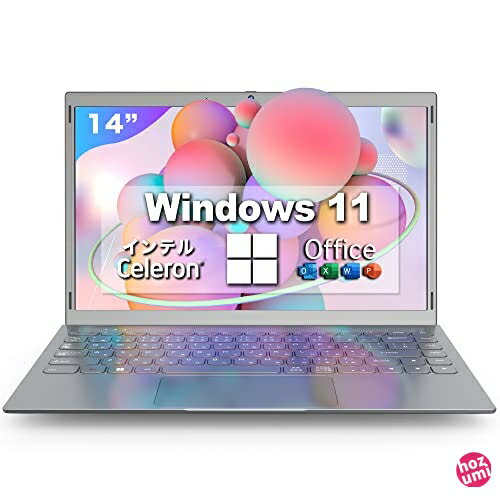 Windows 11 搭載 ノートパソコンoffice搭載 Celeron N4020C WEY パソコンノート/100万画素Webカメラ内蔵/無線LAN搭載/Bluetooth/USB3.0/HDMI/日本語キーボード/14インチ液晶/初