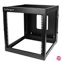 StarTech.com サーバーラック 12U/EIA規格 壁掛けタイプ 奥行き22インチ 4ポストオープンフレーム ヒンジ式ラックデザイン 耐荷重63kg ...