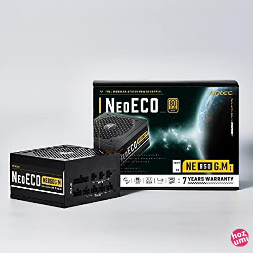 Antec、80PLUS Gold認証取得 高効率高耐久フルモジュラー電源ユニット「NE850G M 」 ブラック 出力850W