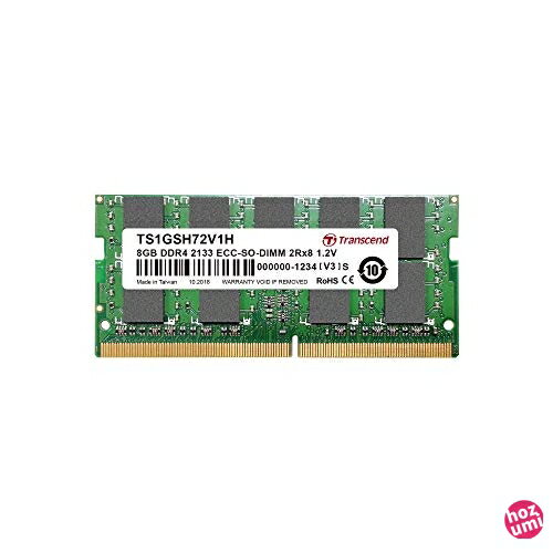 Transcend サーバー ワークステーション用 PC4-17000(DDR4-2133) 8GB 1.2V 260pin ECC SO-DIMM TS1GSH72V1H