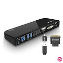 Wavlink USB 3.0 ユニバーサル・ドッキングステーション・デュアル ビデオモニタ・ディスプレイ 最高解像度2048x1152のDVI & HDMI ...