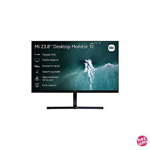 シャオミ(Xiaomi) モニター ディスプレイ Desktop Mi 23.8インチ Monitor 1C パソコン(PC)モニター 60Hz 1080解像度 IPS広角ディスプレ 178度の広い視野 7.3mmの薄さ 超薄型、傾き調整