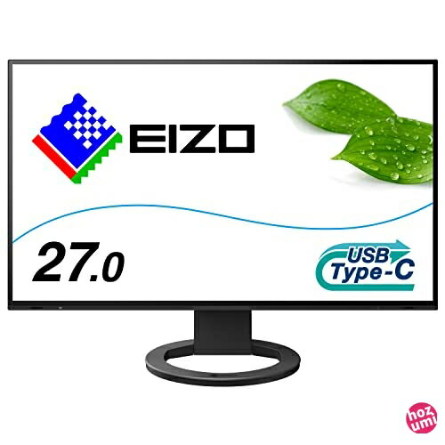 EIZO FlexScan EV2781-BK (27.0型モニター/2560×1440/USB Type-C対応/アンチグレアIPS/疲れ目軽減/ブラック)