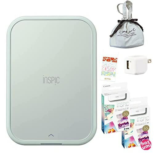 キヤノン スマホ用フォトプリンタ iNSPiC PV-223 スマホプリンタ ＆ 用紙 ＆ USBアダプタ セット (100..