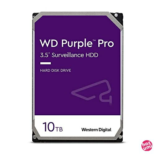 Western Digital ウエスタンデジタル WD Purple Pro 内蔵 HDD ハードディスク 10TB CMR 3.5インチ SATA 7200rpm キャッシュ256MB 監視システム メーカー5年 WD101PURP