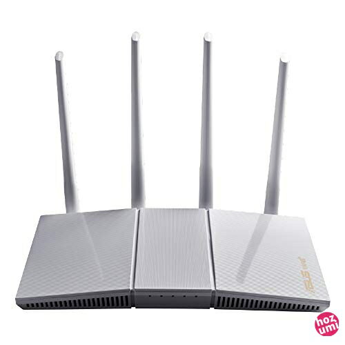 ASUSTek WiFi 無線 ルーター WiFi6 1201 574Mbps デュアルバンド RT-AX55/W メッシュ機能付 3階建 / 4LDK PS5/ Switch/スマホ 対応