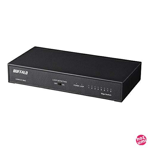 BUFFALO Giga対応 金属筐体 電源内蔵 8ポート LSW6-GT-8NS/NBK ブラック スイッチングハブ 簡易パッケージ マグネット 壁掛け設置対応 BUFFALO Giga対応 金属筐体 電源内蔵 8ポート LSW6-GT-8NS/NBK ブラック スイッチングハブ 簡易パッケージ マグネット 壁掛け設置対応