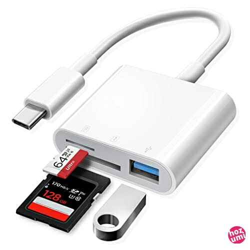 Oyuiasle USB C SD カード リーダー、iPad/Mac 用の USBC - SD カード リーダー TypeC アダプター、Mac/iPad Pro/Air/Mini/MacBook Pro/Air/Galaxy/Micro