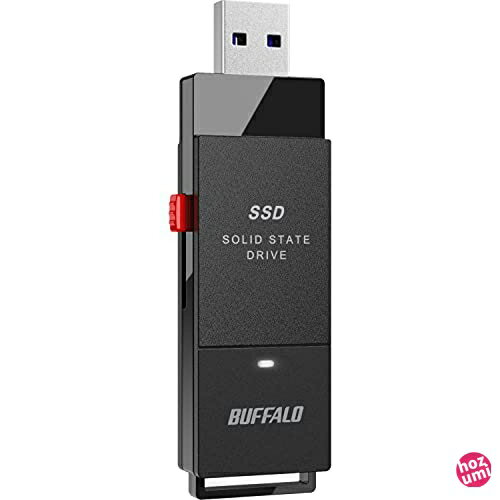 バッファロー SSD 外付け 500GB 超小型 コンパクト ポータブル PS5/PS4対応(メーカー動作確認済) USB3.2Gen1 ブラック SSD-PUT500U3-B/N