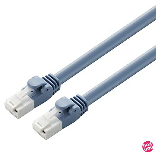 エレコム LANケーブル CAT6A 5m ツメが折れない 爪折れ防止コネクタ cat6a対応 スタンダード ブルー LD-GPAT/BU50