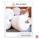 Roll&Stack ロールアンドスタック ふとん収納袋、 衣類収納袋 - M (25L) White X 2