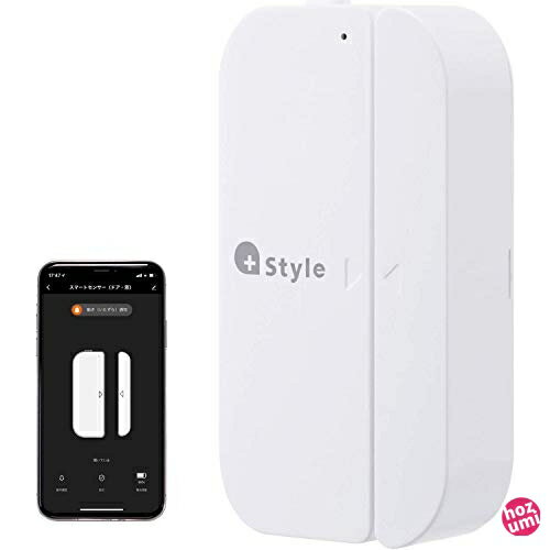 【+Style ORIGINAL】スマートセンサー ドア 窓 開閉 スマホにリアルタイム通知 工事不要 プラススタイ..