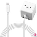 エレコム USB コンセント 充電器 5W Lightningケーブル 2.5m 【 iPhone (iPhone13シリーズ対応) 対応 】 ホワイトフェイス...