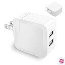 Besince 【PSE認証済 】USB充電器 2ポート 高出力 折り畳み USB コンセント タップ 軽量 コンパクト 同時充電 充電アダプタ 急速 高速充電...