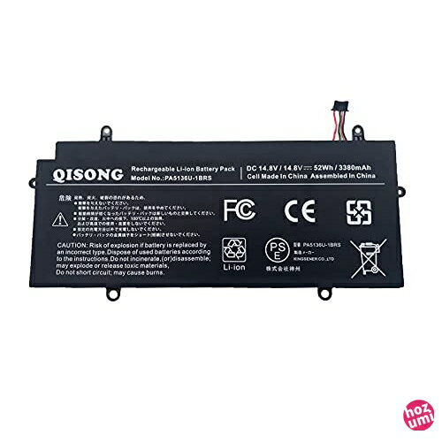 QISONG Ρȥѥ 򴹥Хåƥ꡼ PA5136U-1BRS ŬѤ  Toshiba dynabook R634/K R634/L R63/P Portege Z30 Z30-A Z30-AK04S Z30-A1301