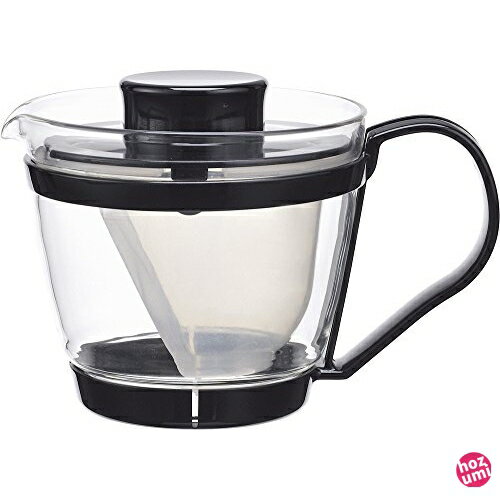 iwaki(イワキ) 耐熱ガラス ティーポット レンジのポット 茶器 400ml KT863-BK