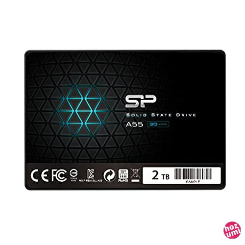 シリコンパワー SSD 2TB 3D NAND採用 SATA3 6Gb/s 2.5インチ 7mm PS4 動作確認済 A55シリーズ SP002TBSS3A55S25