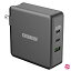 ɥƥå 140W PD3.1Ŵ 3ݡ(USB-Cx2+USB-A)(GaN/ⲽꥦ) MacBookPro/iPhone/Android ֥å APD-V140AC2-BK