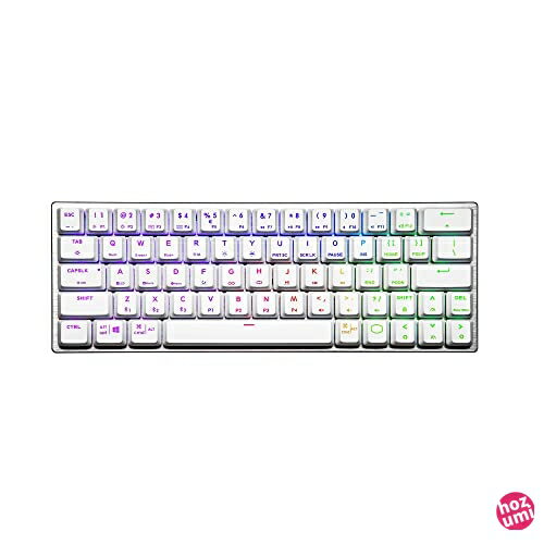 CoolerMaster SK622 White 有線/無線 両対応 テンキーレス 赤軸 オンザフライ ミニサイズキーボード SK-622-SKTR1-US KB528 ホワイト