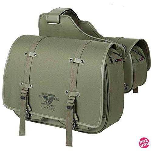 デグナー(DEGNER) 右出マフラー対応ナイロンダブルサドルバッグ/NYLON DOUBLLE SADDLEBAG FOR RIGHT APP MUFFLER（カーキ） NB-177