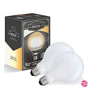 【2個セット】E26 エジソンバルブ LED電球 フロストガラス (GLOBE) ×2個セット 3段階 調色 led 裸電球 エジソン電球 レトロ 照明 おしゃれ