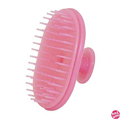オーエ シャンプー ブラシ ピンク 約縦9.3×横6.3×奥行4.5cm バスメイト 髪の毛が取り出しやすいスライド式 にぎりやすい