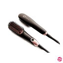 アゲツヤ ポータブル ミニブラシアイロン QS-17108 海外対応 コームアイロン ヘアアイロン (Black)