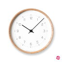 レムノス 掛け時計 アナログ 木枠 NEUT wall clock 天然色木地 ニュート ウォール クロック KK22-09 NT Lemnos