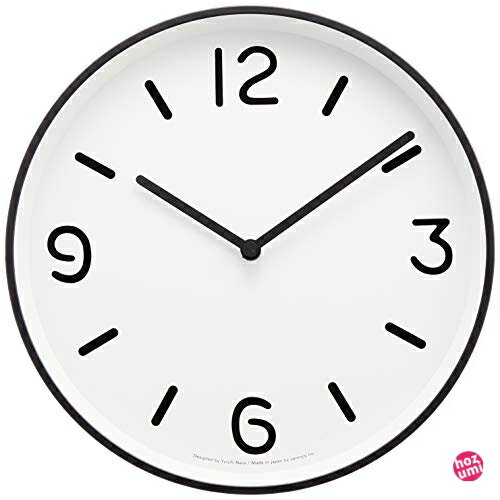 レムノス 掛け時計 アナログ アルミ モノクロック 白 MONO Clock LC10-20A WH Lemnos φ256×d46mm