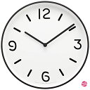 レムノス 掛け時計 アナログ アルミ モノクロック 白 MONO Clock LC10-20A WH Lemnos φ256×d46mm