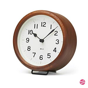 レムノス MIKI 置時計 掛け時計 ブラウン (NY12-06 BW) design: 奈良 雄一 直径:14.8