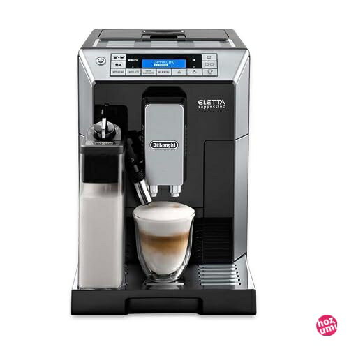 【ハイエンドモデル】デロンギ(DeLonghi) コンパクト全自動コーヒーメーカー エレッタ 自動カフェラテ・カプチーノ機能 ラテメニュー7種搭載 タッチパネル 1200ml ブラック ECAM45760B